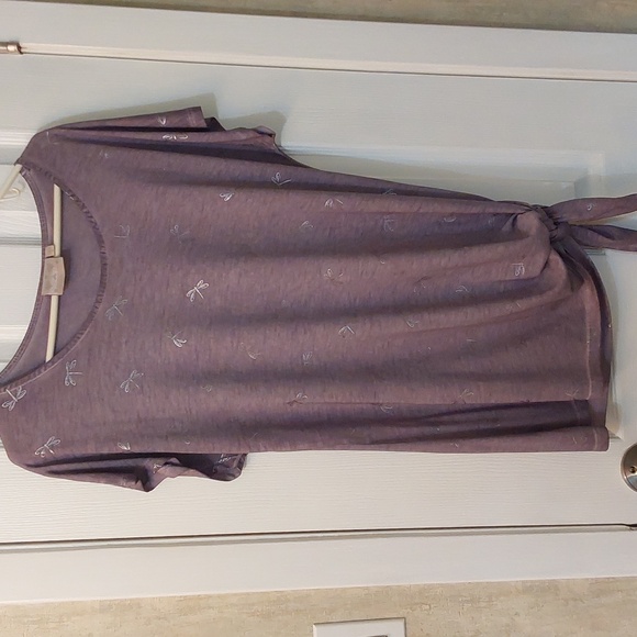 DANTELLE Tunic with silver dragon flies size large - Picture 5 of 6